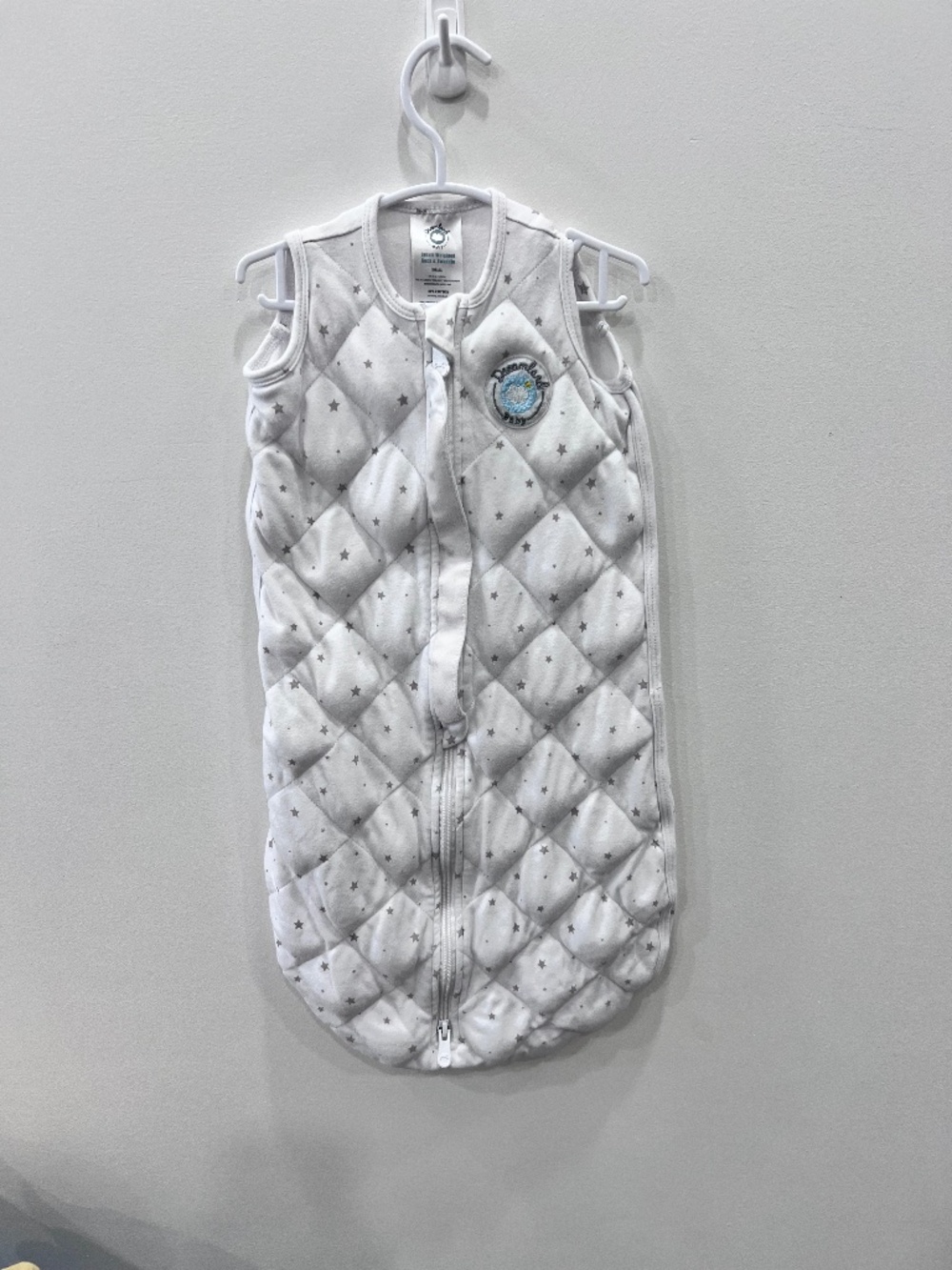 Dreamland Baby Dream Weighted Sleep Sack Swaddle Small 0-6M Gray Stars
